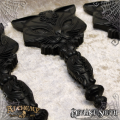 Alchemy Gothic V64B Sacred Cat Hand Mirror - Black