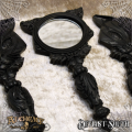 Alchemy Gothic V64B Sacred Cat Hand Mirror - Black
