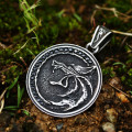 Stainless Steel Wolf Necklace Black, with 3mm 50cm Chain