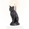 Alchemy Gothic V113 Faust`s Familiar -- Cat Candlestick [candle not included]
