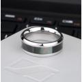 Stainless Steel Shell Inlay 8mm Band Ring - Size US 12 | UK Y