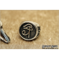 Stainless Steel Egyptian Eye of Ra Ankh Ring Size 9 (US) | S (UK)