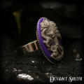 Deviant South Medium Madame Squelette Cameo Silver Adjustable Ring