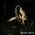 Deviant South Unicorn Cameo Silver Adjustable Ring