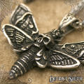 Stainless Steel Death Moth Necklace - Large