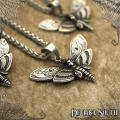 Stainless Steel Death Moth Necklace - Small