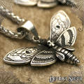 Stainless Steel Death Moth Necklace - Small
