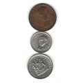 **R1 START - 1968 English 2 Cents , 1968 Afrikaans 5 Cents & 1974 10 Cents