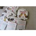 30 DOUBLE SIDED COASTERS - WORLD OF BEERS - AS PER SCAN - WILL COMBINE POSTAGE