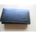 BLACK FINO - ITALY LEATHER PURSE  - APPR. 150X 90 MM WITH PLENTY OF CREDIT CARD COMPARTMENTS