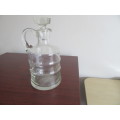 HANDCRAFTED GLASS DECANTER - APPR. 115 MM DIAM. - 200 MM HIGH