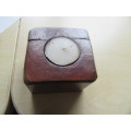 SINGLE TEAK CANDLE HOLDER - APPR. 70 70 X 45MM - AS PER SCAN - MADE FROM RAILWAY SLEEPERS