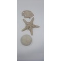 Set of marine products! Made from resin! colour beige/white