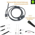 2 in 1 Android Smartphone Endoscope USB Inspection Camera Waterproof Wire Borescope