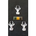 SADF Infantry Beret Badge, Bar and Collar set Orignal