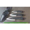 Set of 3 Knives Knifes Throwing with Pouch (NEW)