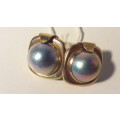 Gold 9ct  Pearl Earrings