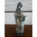 Lladro NAO Japanese Geisha Mother and Child Figurine