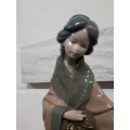 Lladro NAO Japanese Geisha Mother and Child Figurine