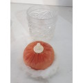 Crystal and Silver lidded Powder Puff Container