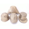 Brass Helmets and Hats Top set four Bottle Corks