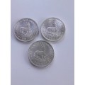 Five Shillings x 3 1947, 1949 & 1957 VF Condition