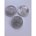 Five Shillings x 3 1947, 1949 & 1957 VF Condition