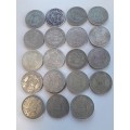 Two Shillings x 22 coins