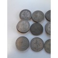 One Shillings x 28 coins