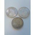 One Shillings Coins x3 VF Condition