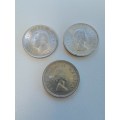 One Shillings Coins x3 VF Condition