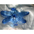 large Murano Blue dish - or bowl - 6 arm