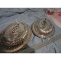 Extra FIne ;  Matching  set 2 silver plate entree covered dishes