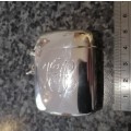 Fine Large Gentilemans Pocket Sterling Vesta case - with link for thob chain