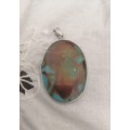 Natural Turquoise colored Agate  pendant