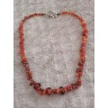 A Fine carnelian and crystal Necklace