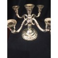 A large silver hallmarked 925  Biedermeyer style German candelabra