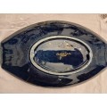 A fine blue royal art deco Carlton ware bowl