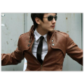 Men Leather Jacket  CRAZY R389