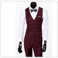 Men Jacket&Pants&Tie Light Grey Suits Jacket Pants Formal Dress Men Suit Set men wedding MAD R799