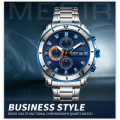 MEGIR Chronograph Quartz Men Watch Luxury Brand Stainless Steel Business Wrist Watches Men  MAD R450