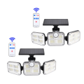 Two Pack - Solar Sensor Lights with Remote Control