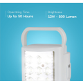 Switched Rechargeable Emergency Lantern with Power Bank  White