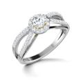 Certified 1.30TCW Real Natural Diamond Solitaire Wedding Ring 14k White Gold at Wholesale Price