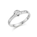 Certified 0.70Ct Real Natural Round Cut Diamond Ring I1/G Color at Factory Price