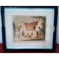ORIGINAL SIGNED DRYPOINT ETCHING OF GROOT CONSTANTIA BY J.ALPHEGE BREWER  PLEASE SEE DESC 4 ADD INFO