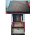 VINTAGE WOODEN CHEST KEY AND DRAWER (45x30x20) - SEE PICTURES