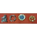 4 Brooches Lot 3 - Please view Pictures as they part of the description