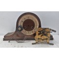 Mantle Clock Movement and Case  - see pictures