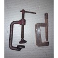 2 HEAVY GAUGE METAL CLAMPS - PLEASE SEE PICTURES